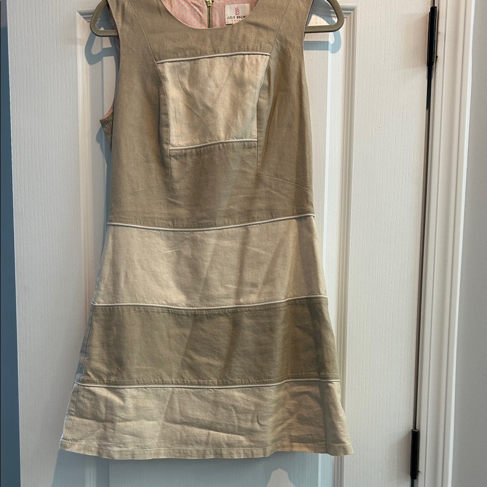 JB by Julie Brown Tan and Cream Dress